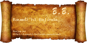 Baumöhl Belinda névjegykártya
